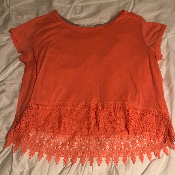 Rewind Tops - Coral crop top Rewind Tops - Coral crop top